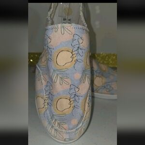 Vionic Beach Malibu Sneakers Slip On Canvas Terrycloth Loafer Beach Art Size 10